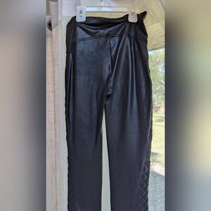 SPANX Black Faux Leather Leggings